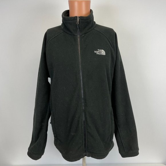 The North Face Embroidered Fleece Jacket Full Zip Black Size L - Picture 2 of 4
